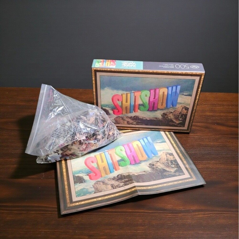 Wayne White “Shitshow” 500 Piece Puzzle by Fred & Friends Complete w/ Poster